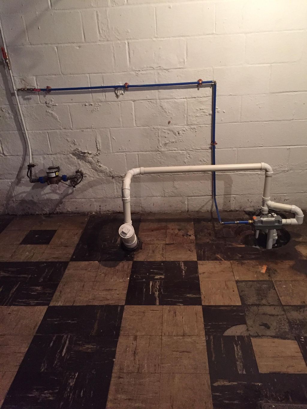 Water back up & powered sump pump install