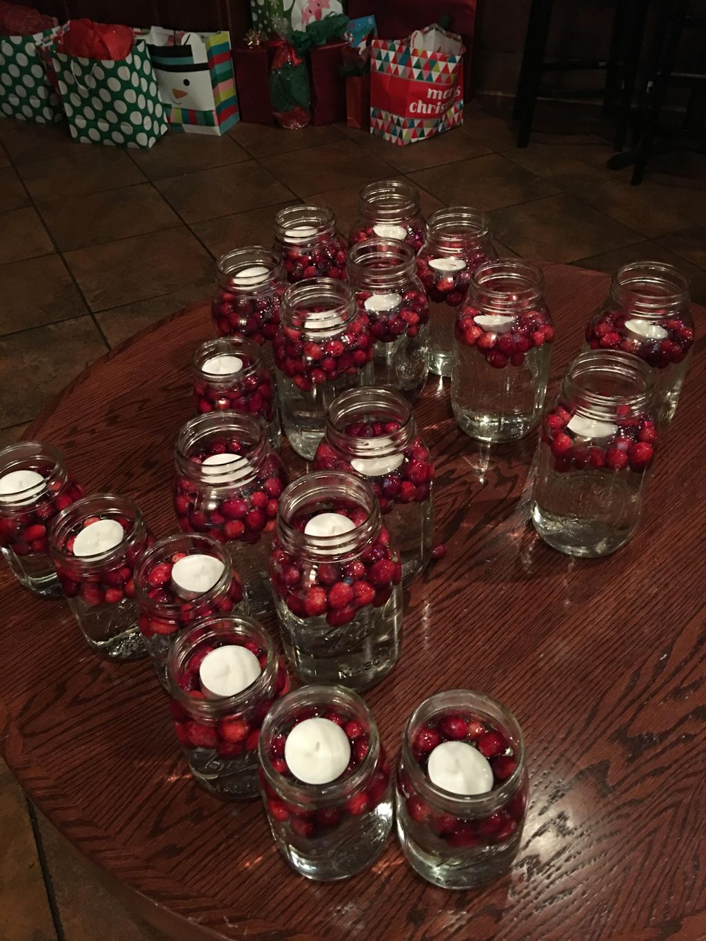 Christmas Summer Party Centerpieces.