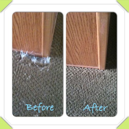 Before and after out carpet cleaning