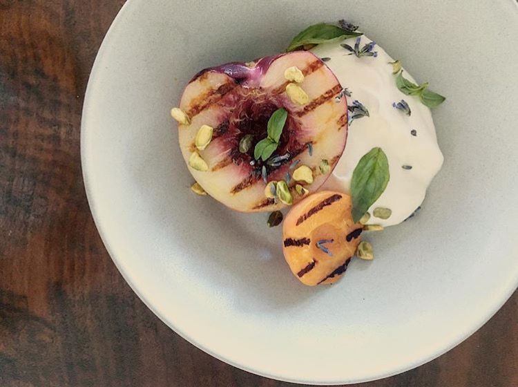 Grilled nectarine, apricot, local honey, fresh whi