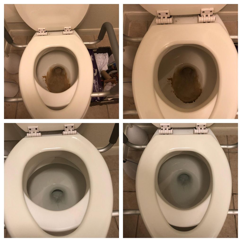 Years of calcium buildup!! Gone now 😁