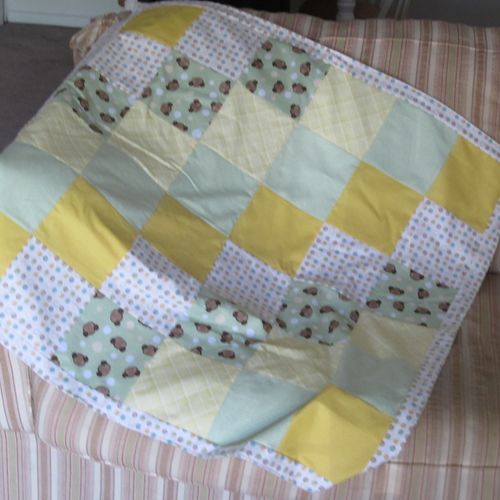 Monkey and Dots baby quilt