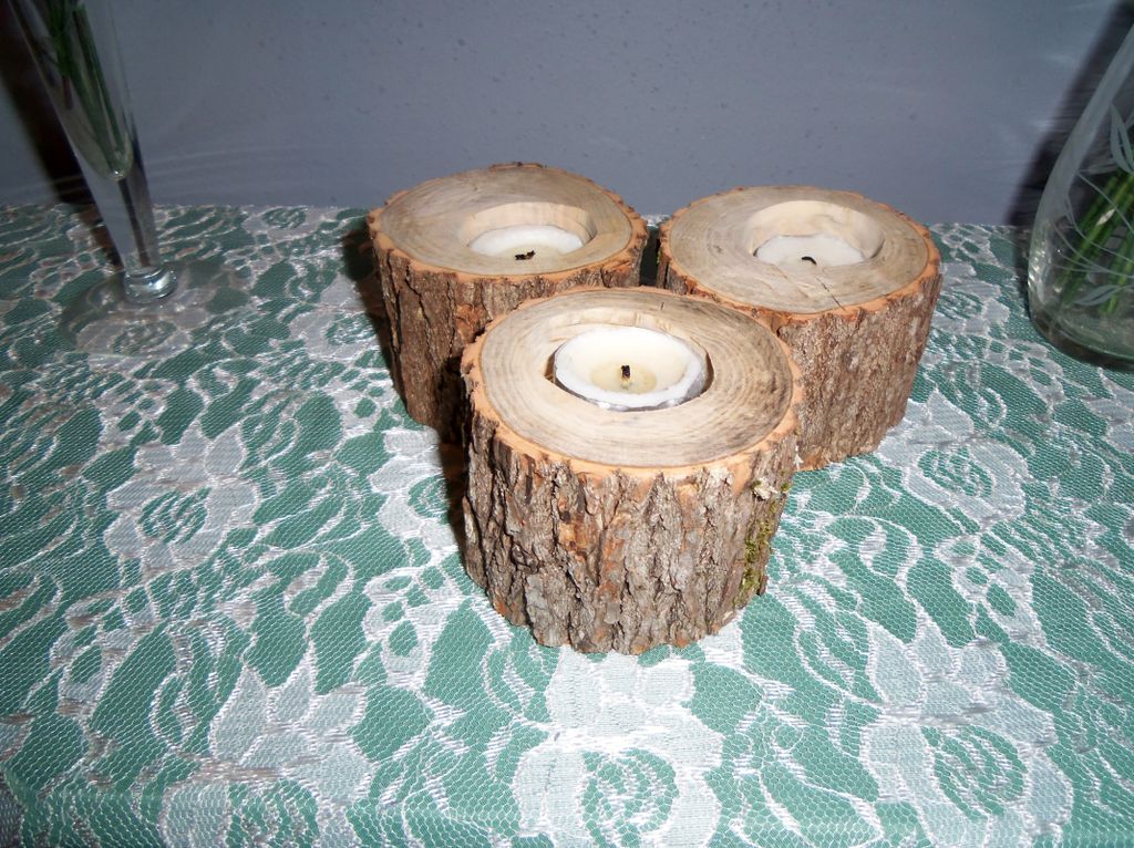Candleholders I made for centerpieces.