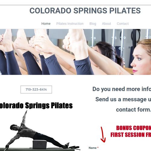 Colorado Springs Pilates - a website for a coopera