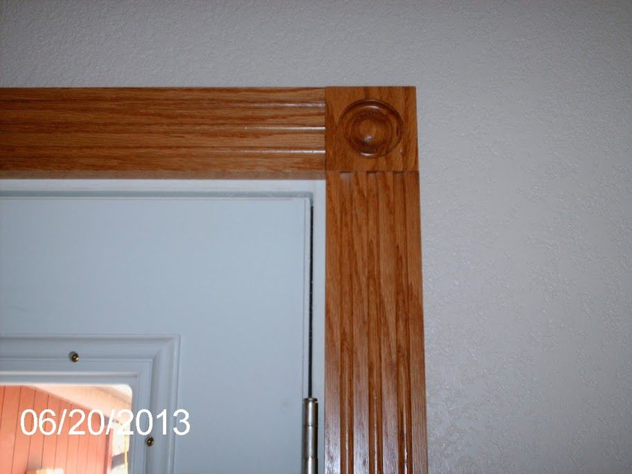 Made the trim to match the cabinets , also did the