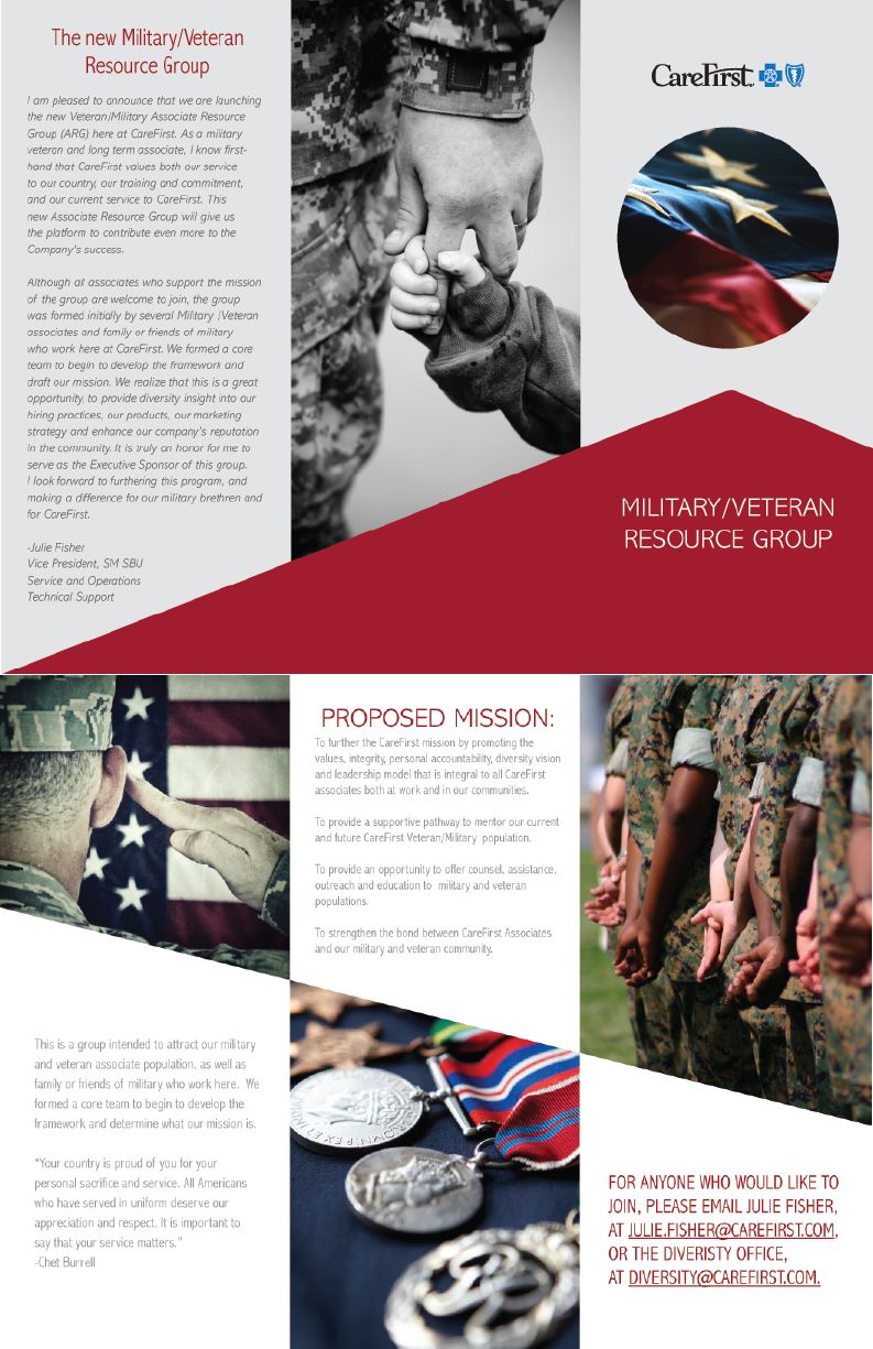 Military Veterans Tri-fold Brochure