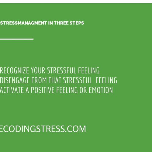 Stress management in three steps.