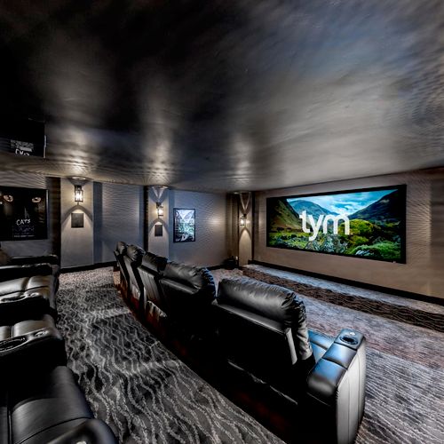 Home theater with a limited edition Wolf Cinema 4K
