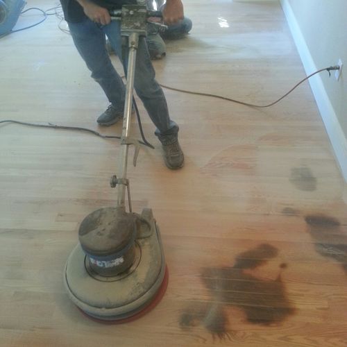 Curtis-E Carpet Cleaning can also refinish your ha