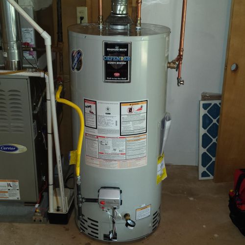 40 gal gas short water heater with expansion tank 