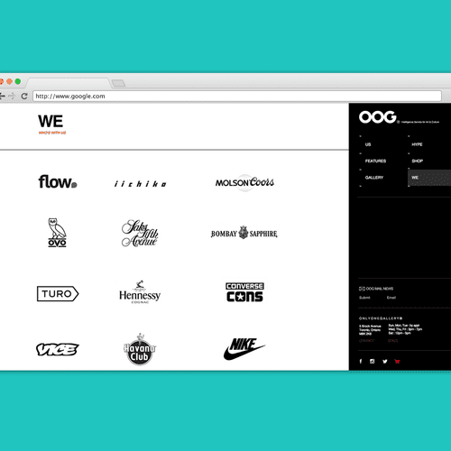 Designed a new website for OnlyOneGallery