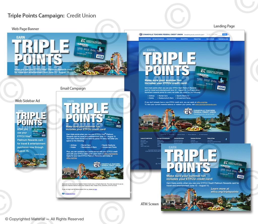 Banners & Ads, Landing Page, eMail Campaign, ATM s