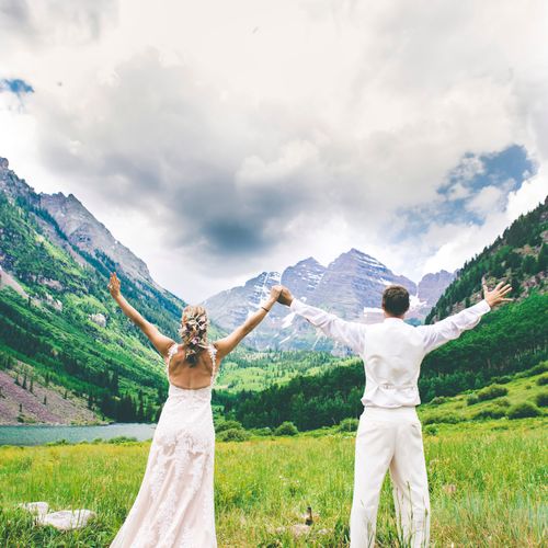 Mike + Kathryn at Maroon Bells, CO.