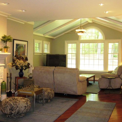 Home addition interior design and remodeling, ligh