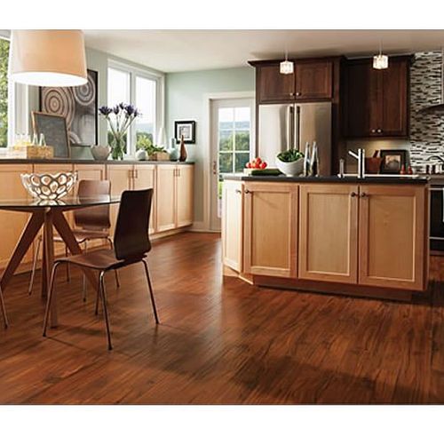 Transitional styling kitchen woodtones