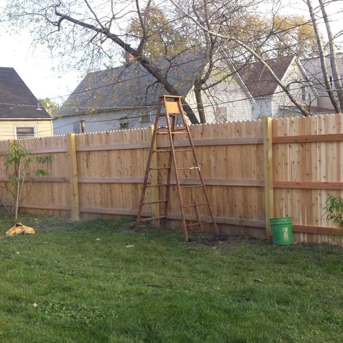 Ceder Fence Install