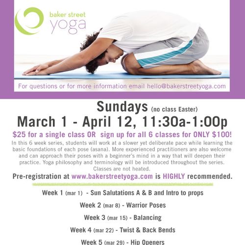 New to yoga! Check out my upcoming workshop for be