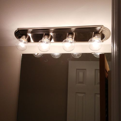 Need a new light fixture for the bathroom?  Done.