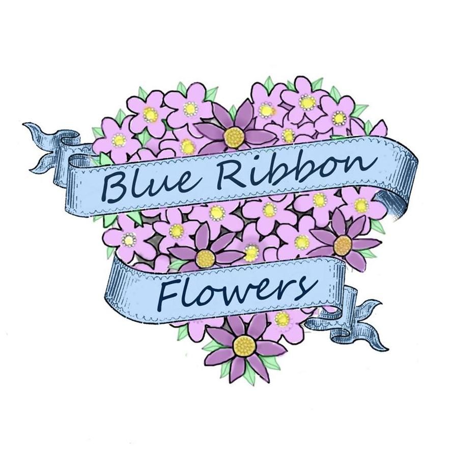 Blue Ribbon Flowers