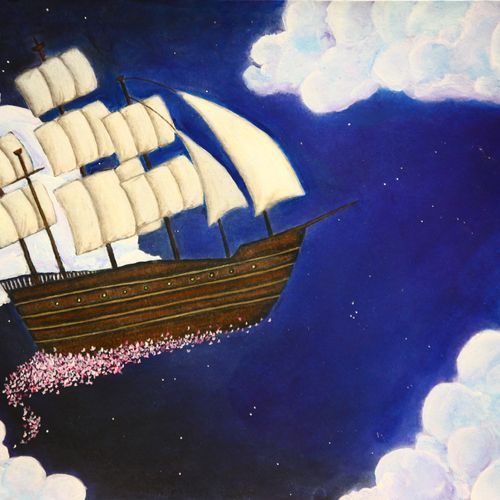 Shipwrecked:
Illustration (mixed media- colored pe