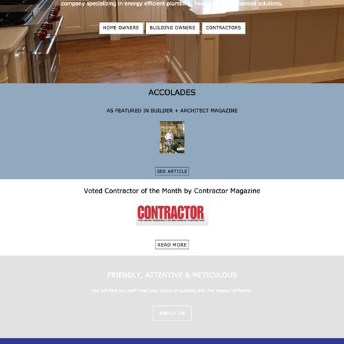 High-end plumbing company website
