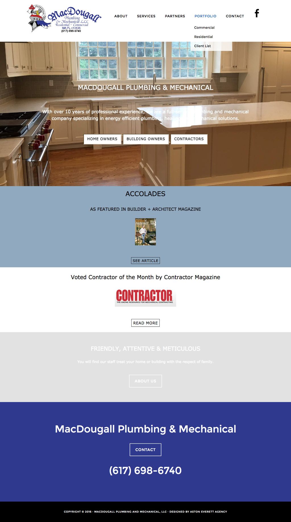 High-end plumbing company website