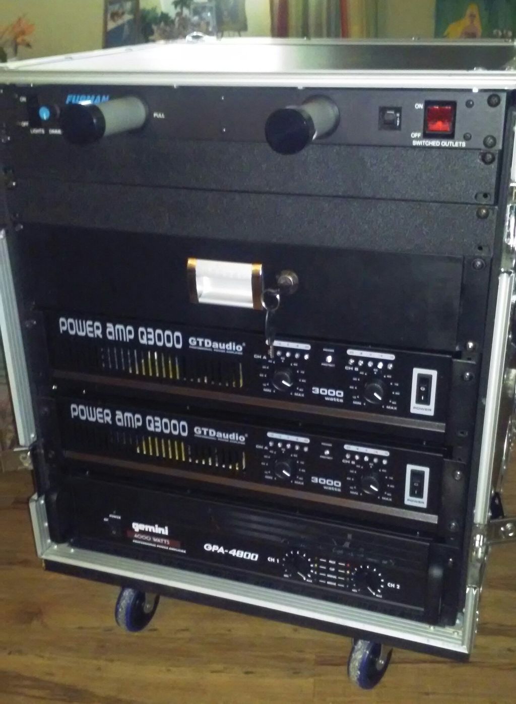 The amp rack for my sound system.