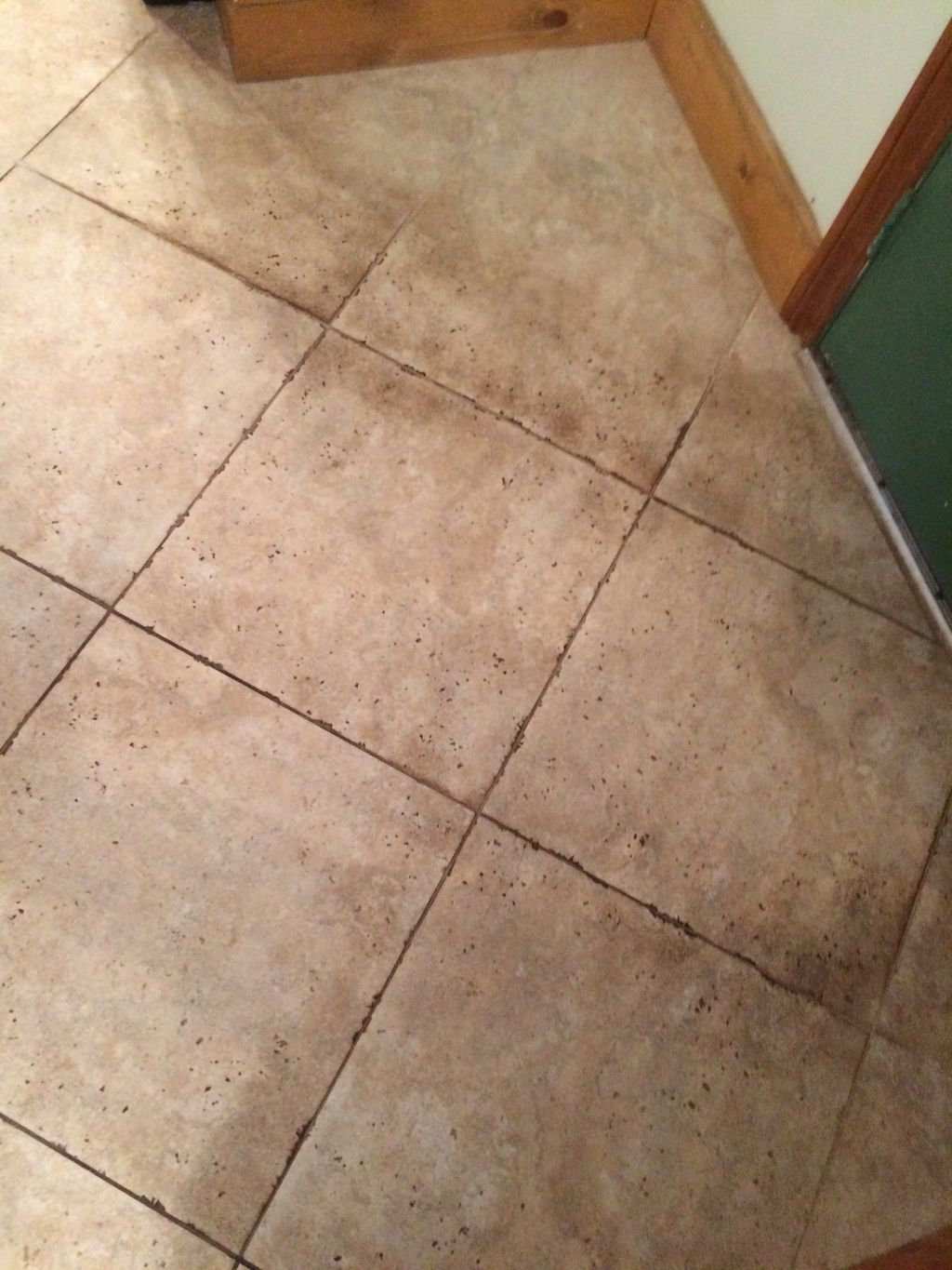 Tile floor before