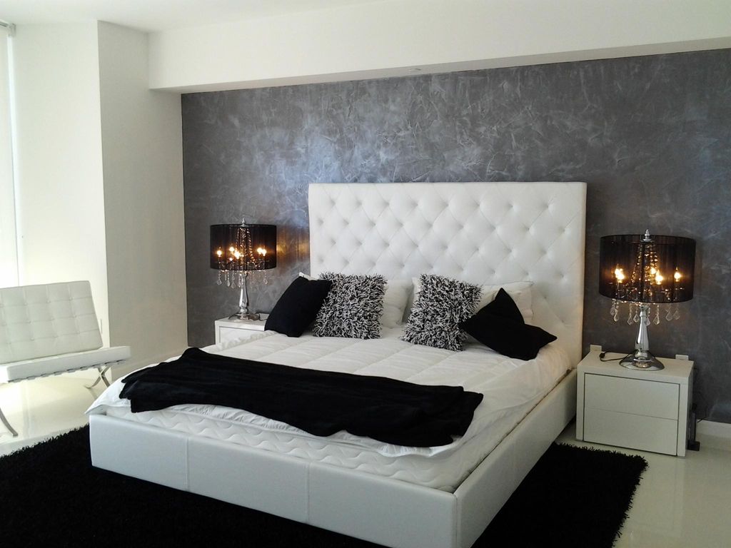 venetian Plaster accent Wall with pearl finish.