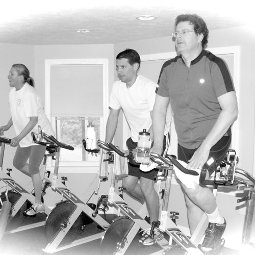 Cycling classes at my studio.