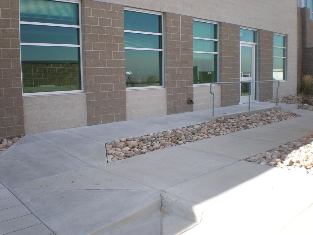 This is a new exterior entrance and handicap ramp 
