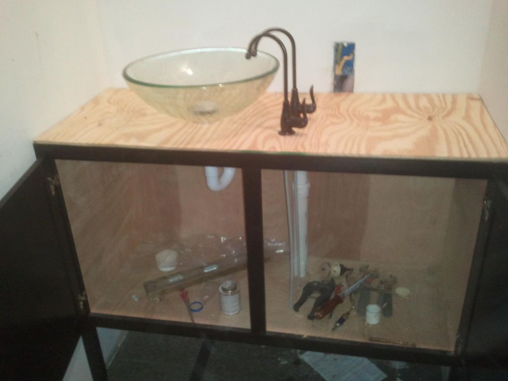 Hand made from poplar vanity, birch plywood.