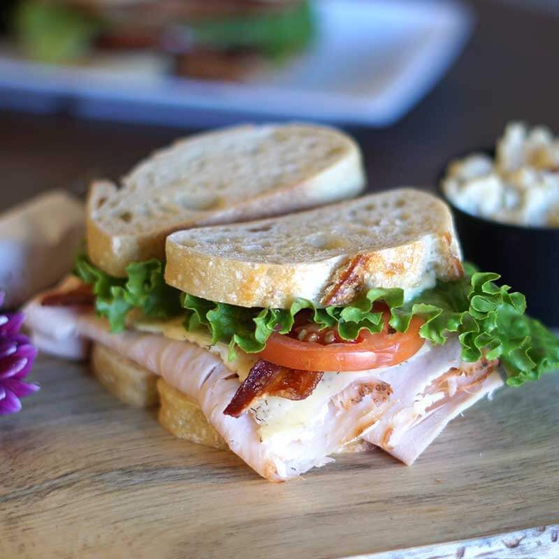 Turkey and Havarti dill sandwich.
