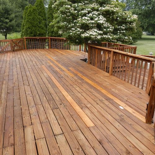 Weathered Deck After Restorations/Cleaning/brighte