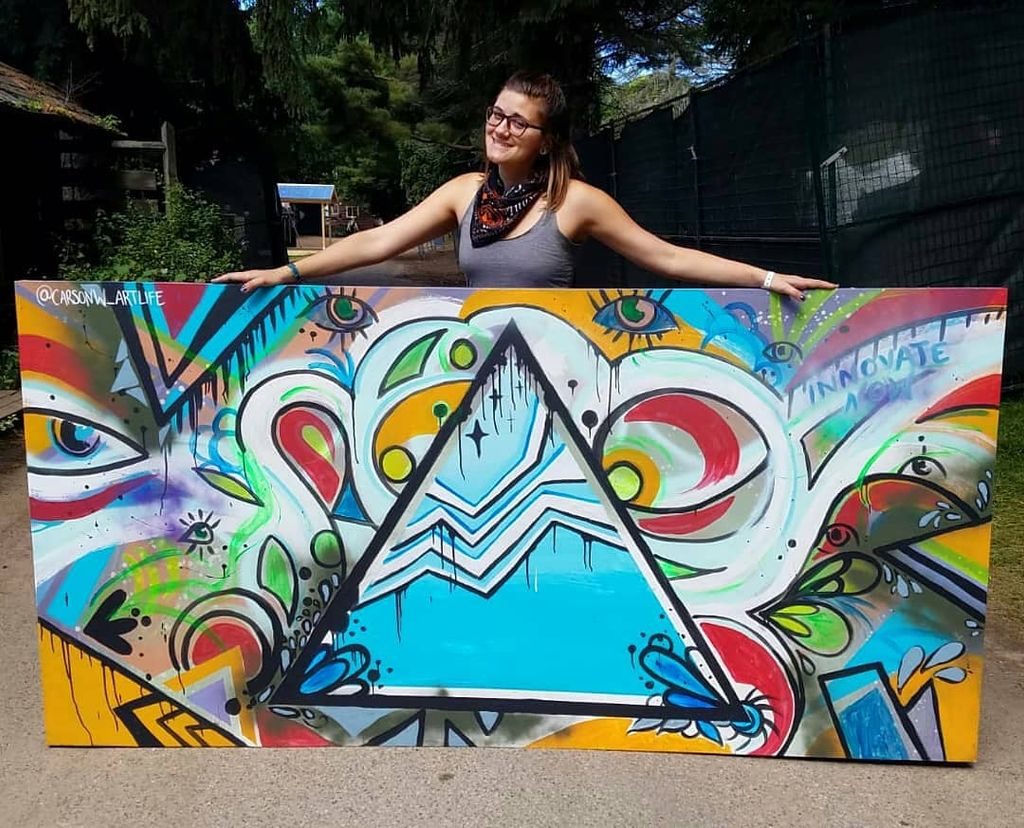 4ft x 8 ft Painting made in 4 hours at a live pain