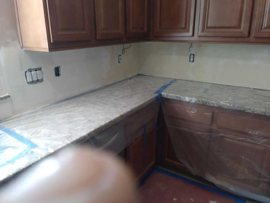 BEFORE......... demoed granite back slash