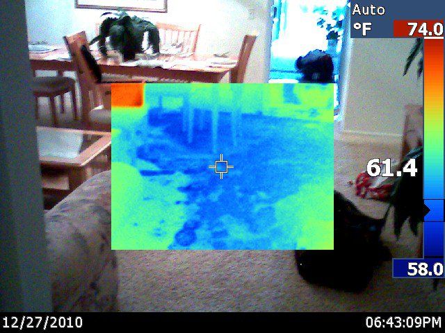 Water Damage Through Infared Camera