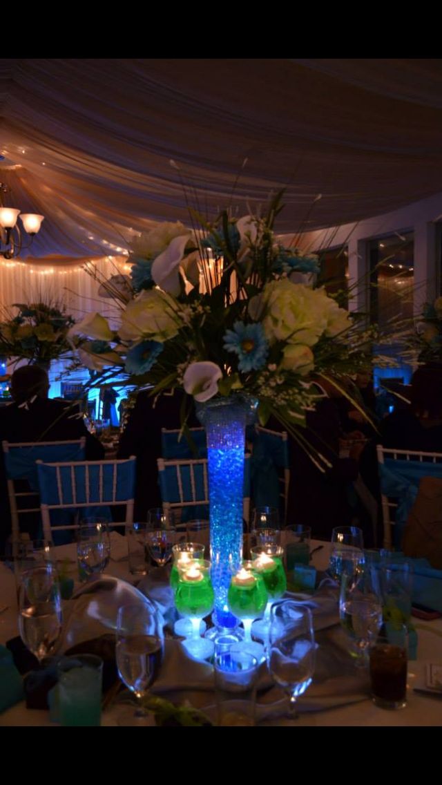 Full Centerpiece from Floral Arrangement to glowin