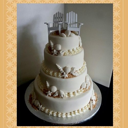 Wedding Cake - Vanilla Chiffon Sponge with Vanilla