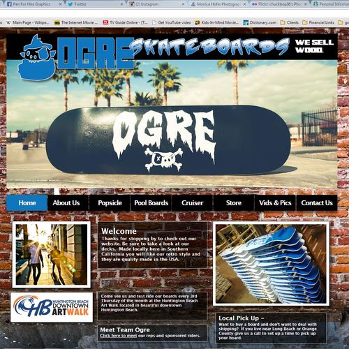Skateboard company website.