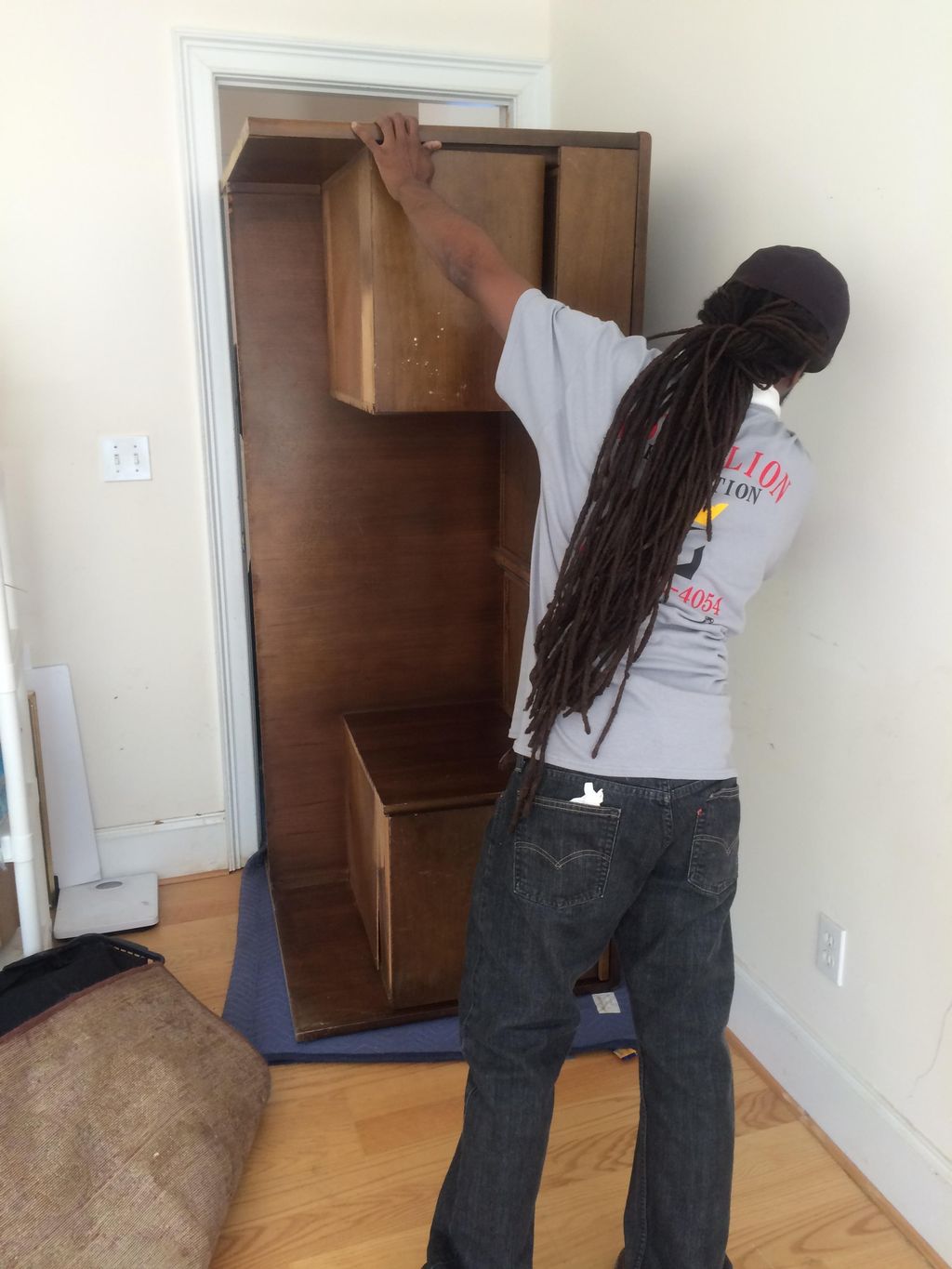 This over sized office desk required the guys to r