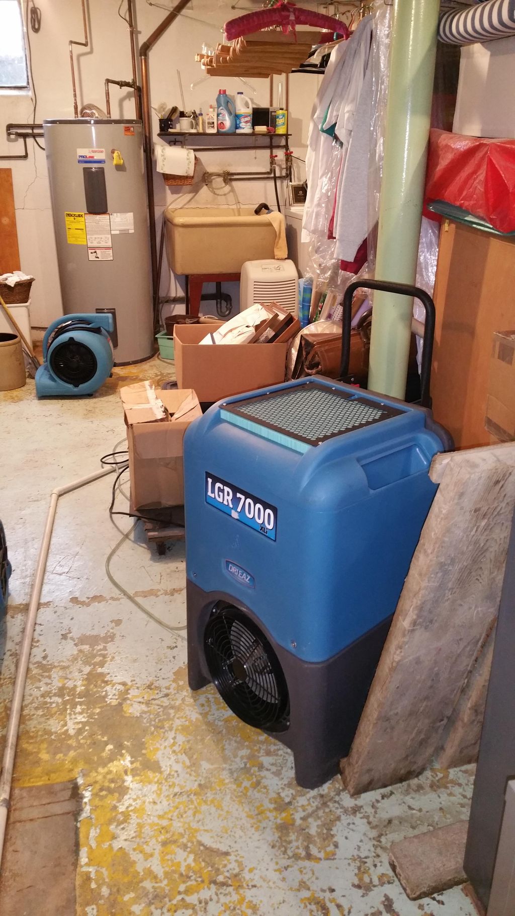 Dry out of unfinished basement area