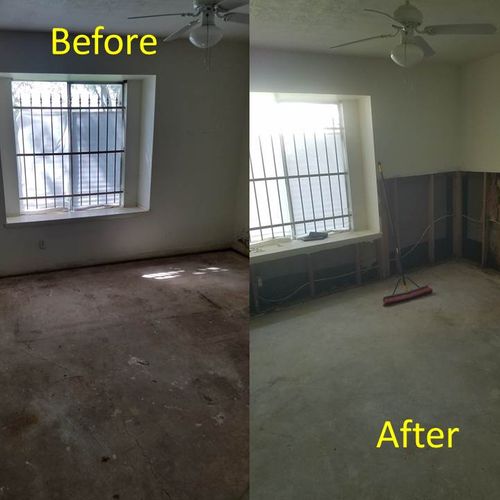 Demo of Bedroom Before and After Pic 2