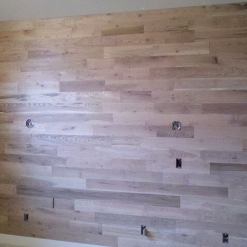 tongue and groove accent wall