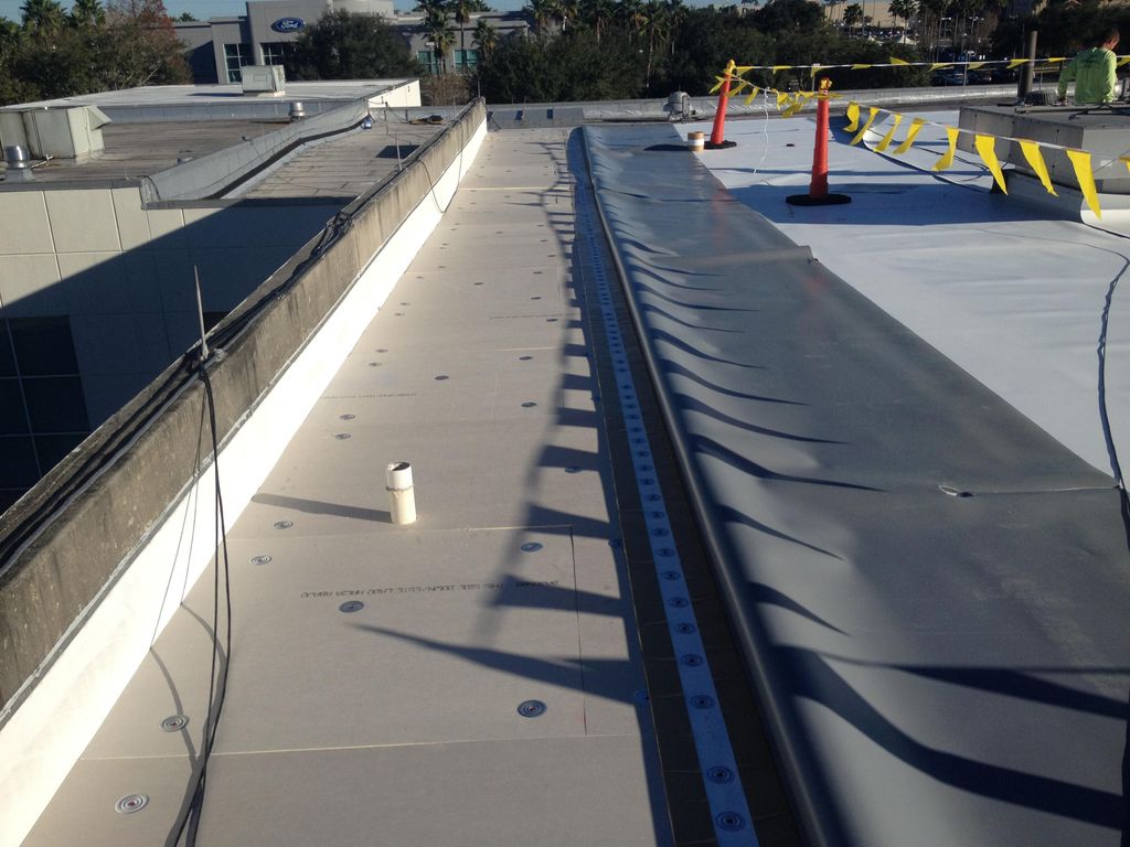 Auto Nation roof installation TPO membrane