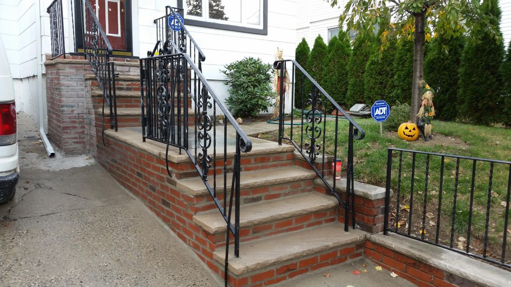 repair of existing steps pointing and power washin