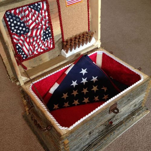 Example of a Custom Veteran Memorial Box