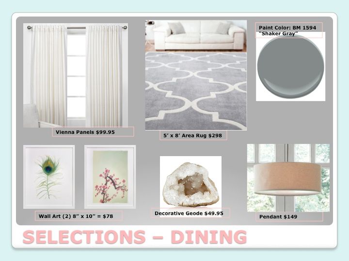 Example Custom Dining Room Interior Decor Package