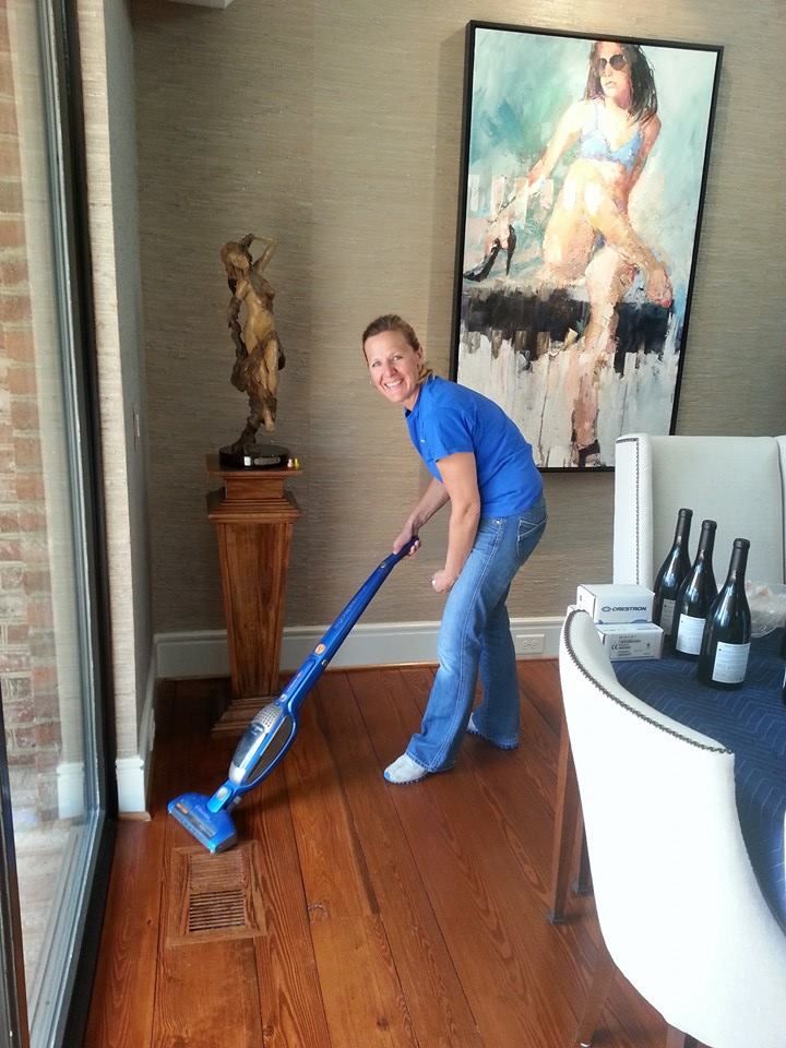 Vacuuming hard floors
