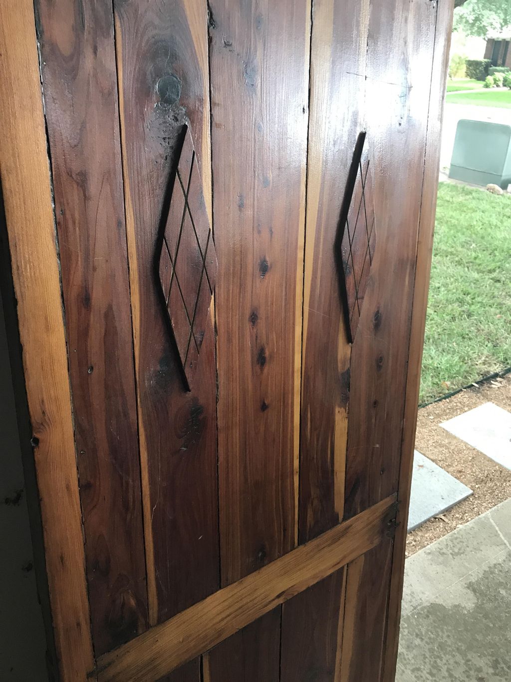 Antique front door refinished, sanded,sealed and p